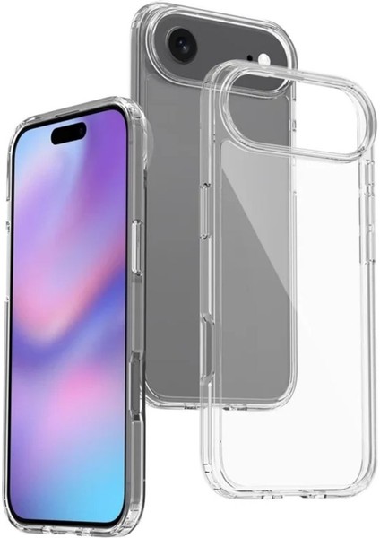 Apple iPhone 17 Air Uyumlu Silikon Kılıf - Kamera Korumalı Esnek Tam Koruma Kapak - Şeffaf