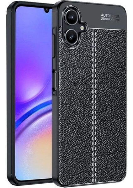 Samsung Galaxy A07 Uyumlu Silikon Kılıf Deri Desenli Darbe Emici Autofocus Tam Koruma Kapak
