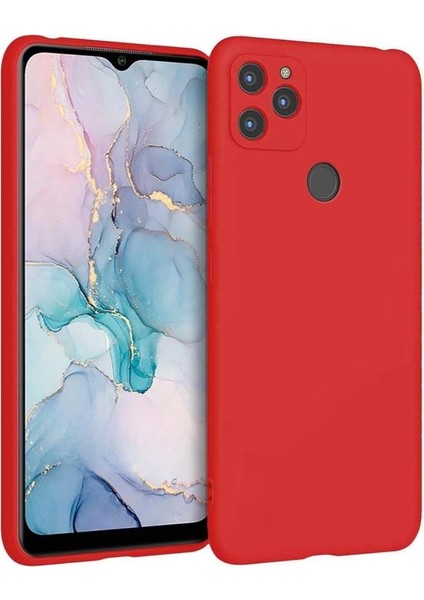 General Mobile Gm 21 Uyumlu Silikon Kılıf - Esnek Tam Koruma Pastel Renk Kapak - Kırmızı