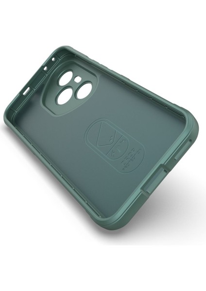 Honor 400 Pro Uyumlu Silikon Kılıf - Kamera Korumalı Esnek Yeni Nesil Airbag Kapak - Yeşil modelleri