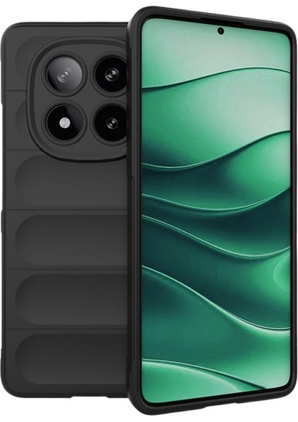 Redmi Note 14 Pro 5g Uyumlu Silikon Kılıf - Kamera Korumalı Esnek Yeni Nesil Airbag Kapak - Siyah