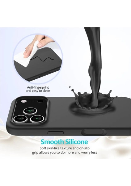 Apple iPhone 17 Pro Uyumlu Silikon Kılıf - Kamera Korumalı Esnek Pastel Renk Kapak - Pembe fırsatları