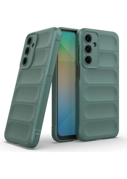 Samsung Galaxy A26 Uyumlu Silikon Kılıf - Kamera Korumalı Esnek Yeni Nesil Airbag Kapak - Yeşil