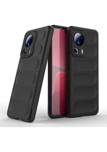 Xiaomi 13 Lite Uyumlu Silikon Kılıf - Kamera Korumalı Esnek Yeni Nesil Airbag Kapak - Siyah