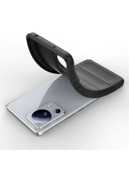 Xiaomi 13 Lite Uyumlu Silikon Kılıf - Kamera Korumalı Esnek Yeni Nesil Airbag Kapak - Siyah modelleri