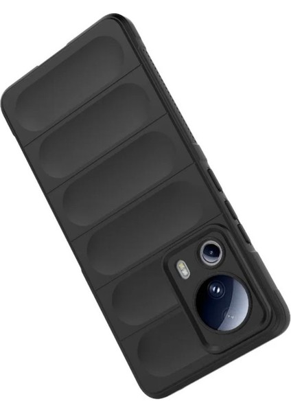 Xiaomi 13 Lite Uyumlu Silikon Kılıf - Kamera Korumalı Esnek Yeni Nesil Airbag Kapak - Siyah indirimleri