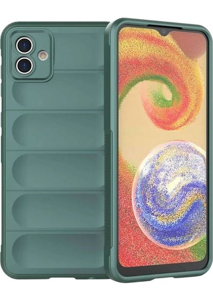 Samsung Galaxy A04E Uyumlu Silikon Kılıf - Kamera Korumalı Esnek Yeni Nesil Airbag Kapak - Yeşil