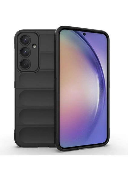 Samsung Galaxy A35 Uyumlu Silikon Kılıf - Kamera Korumalı Esnek Yeni Nesil Airbag Kapak - Siyah