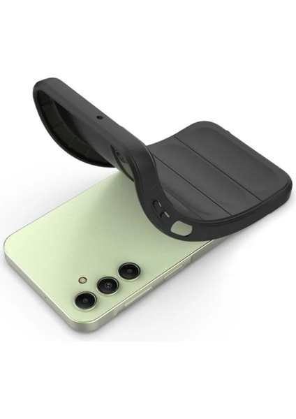 Samsung Galaxy A35 Uyumlu Silikon Kılıf - Kamera Korumalı Esnek Yeni Nesil Airbag Kapak - Siyah modelleri