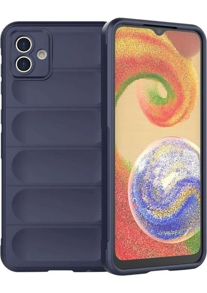 Samsung Galaxy A04E Uyumlu Silikon Kılıf - Kamera Korumalı Esnek Yeni Nesil Airbag Kapak - Lacivert