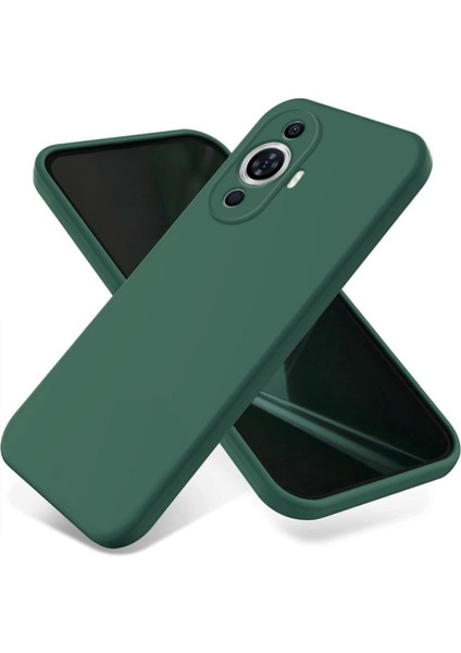 Huawei Nova 12S Uyumlu Silikon Kılıf - Kamera Korumalı Esnek Pastel Renk Kapak - Yeşil