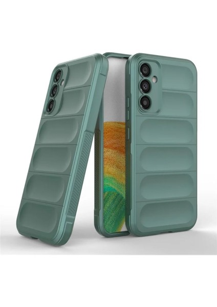 Samsung Galaxy A34 Uyumlu Silikon Kılıf - Kamera Korumalı Esnek Yeni Nesil Airbag Kapak - Yeşil