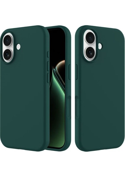 Apple iPhone 17 Uyumlu Silikon Kılıf - Kamera Korumalı Esnek Pastel Renk Kapak - Yeşil