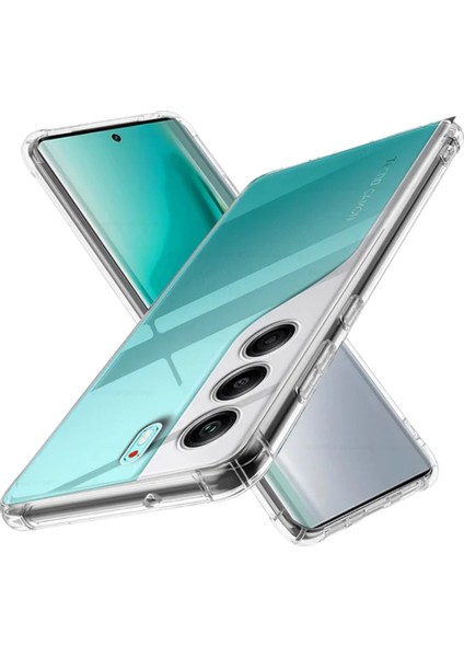 Tecno Camon 40 Pro 5G CM7 Uyumlu Şeffaf Silikon Kılıf - Kamera Korumalı Esnek Tam Koruma Kapak