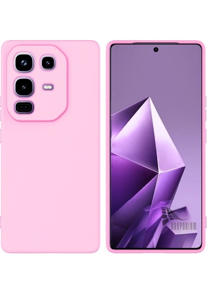 Infinix Note 50 Uyumlu Silikon Kılıf - Kamera Korumalı Esnek Pastel Renk Kapak - Pembe