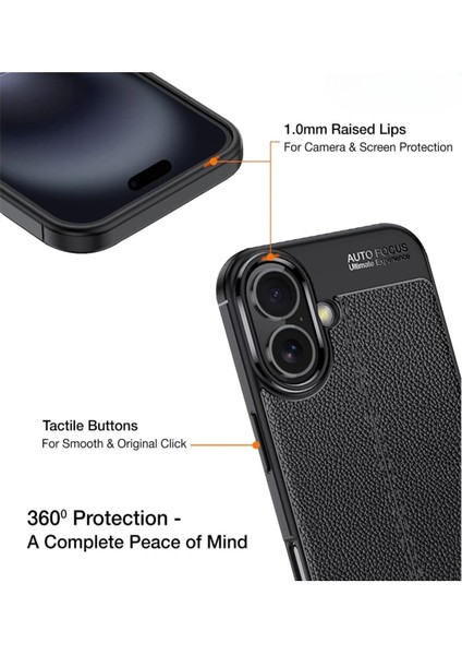 Apple iPhone 17 Uyumlu Silikon Kılıf Deri Desenli Darbe Emici Autofocus Tam Koruma Kapak fırsatları