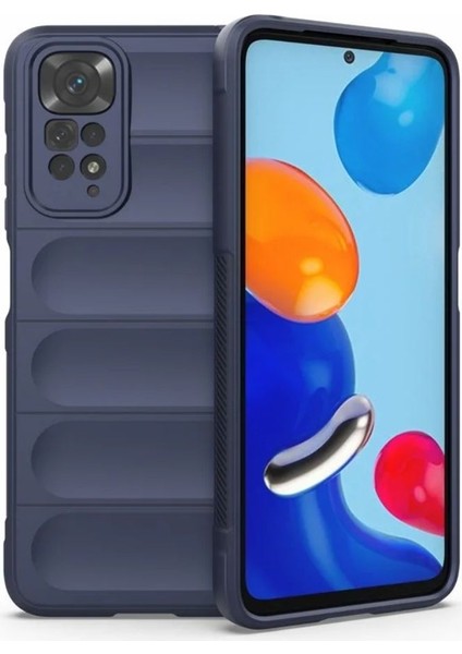 Redmi Note 11S Uyumlu Silikon Kılıf - Kamera Korumalı Esnek Yeni Nesil Airbag Kapak - Lacivert