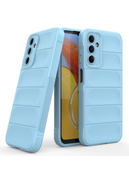 Samsung Galaxy A03S Uyumlu Silikon Kılıf - Kamera Korumalı Esnek Yeni Nesil Airbag Kapak - Mavi