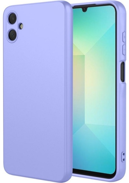 Samsung Galaxy A07 Uyumlu Silikon Kılıf - Kamera Korumalı Esnek Pastel Renk Kapak - Lila