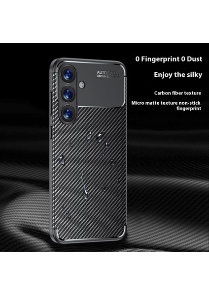 Samsung Galaxy S25 Fe Uyumlu Silikon Kılıf Karbon Desenli Darbe Emici Autofocus Tam Koruma Kapak fırsatları