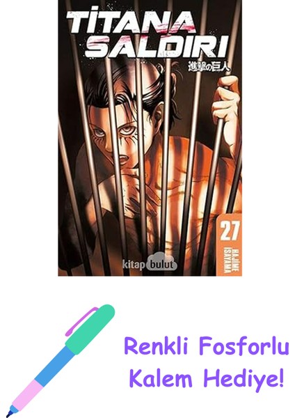 Titana Saldırı 27 (Kapak Değişebilir) + Renkli Fosforlu Kalem