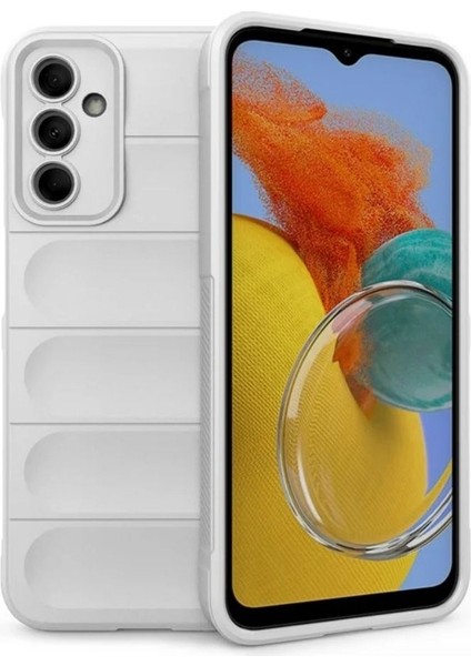 Samsung Galaxy M23 Uyumlu Silikon Kılıf - Kamera Korumalı Esnek Yeni Nesil Airbag Kapak - Beyaz
