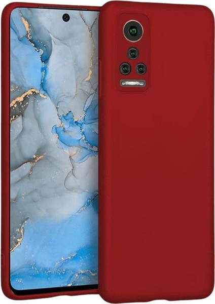 General Mobile Gm 22 Pro Uyumlu Silikon Kılıf - Kamera Korumalı Esnek Pastel Renk Kapak - Kırmızı