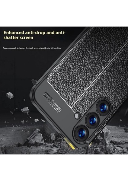 Samsung Galaxy A17 Uyumlu Silikon Kılıf Deri Desenli Darbe Emici Autofocus Tam Koruma Kapak fiyatları