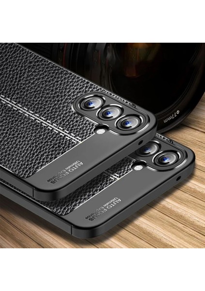 Samsung Galaxy A17 Uyumlu Silikon Kılıf Deri Desenli Darbe Emici Autofocus Tam Koruma Kapak modelleri