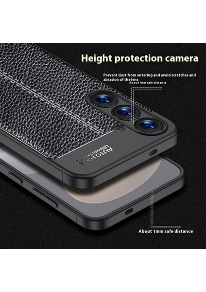 Samsung Galaxy A17 Uyumlu Silikon Kılıf Deri Desenli Darbe Emici Autofocus Tam Koruma Kapak fırsatları