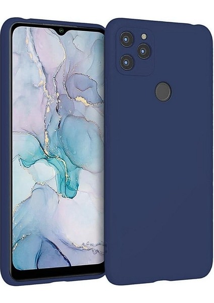 General Mobile Gm 22 Plus Uyumlu Silikon Kılıf - Kamera Korumalı Esnek Pastel Renk Kapak - Lacivert