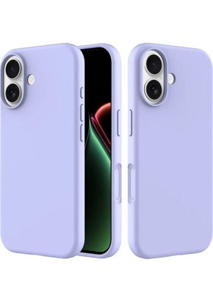 Apple iPhone 17 Uyumlu Silikon Kılıf - Kamera Korumalı Esnek Pastel Renk Kapak - Lila