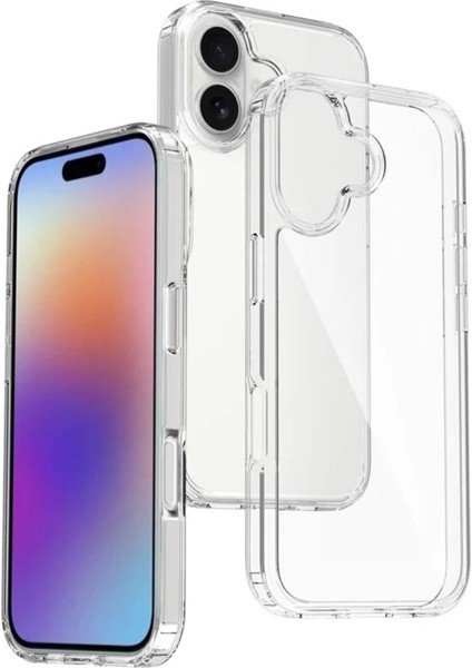 Apple iPhone 17 Uyumlu Silikon Kılıf - Kamera Korumalı Esnek Pastel Renk Kapak - Şeffaf