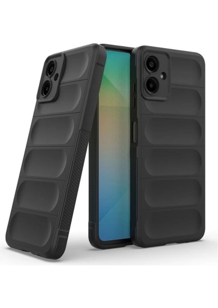 Samsung Galaxy A06 Uyumlu Silikon Kılıf - Kamera Korumalı Esnek Yeni Nesil Airbag Kapak - Siyah