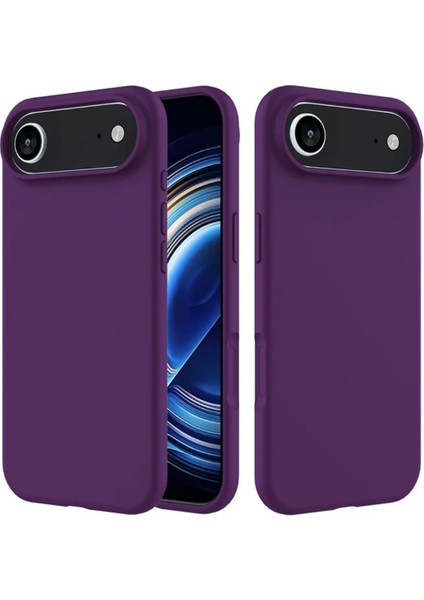 Apple iPhone 17 Air Uyumlu Silikon Kılıf - Pastel Renk Tonu Esnek Tam Koruma Kapak - Mor