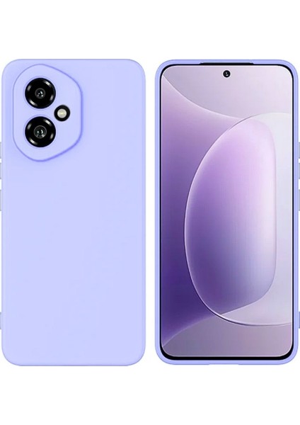 Honor 400 Uyumlu Silikon Kılıf - Kamera Korumalı Esnek Pastel Renk Kapak - Lila