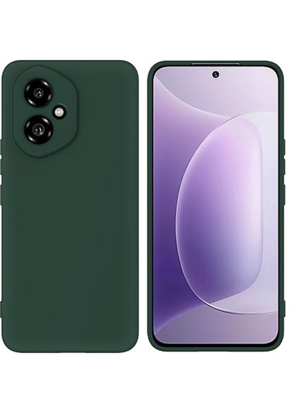 Honor 400 Uyumlu Silikon Kılıf - Kamera Korumalı Esnek Pastel Renk Kapak - Yeşil