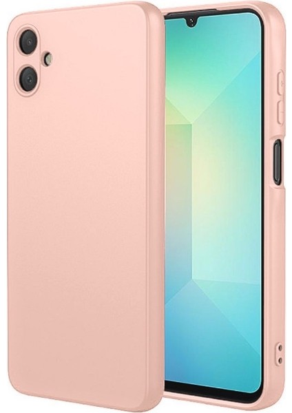 Samsung Galaxy A07 Uyumlu Silikon Kılıf - Kamera Korumalı Esnek Pastel Renk Kapak - Pudra Pembe