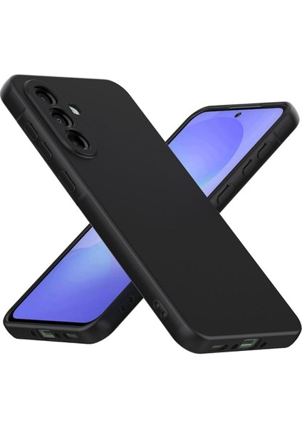 Samsung Galaxy S25 Fe Uyumlu Silikon Kılıf - Kamera Korumalı Esnek Pastel Renk Kapak - Siyah
