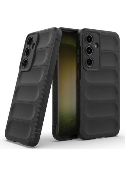 Samsung Galaxy S24 Fe Uyumlu Silikon Kılıf - Kamera Korumalı Esnek Yeni Nesil Airbag Kapak - Siyah