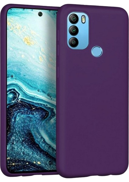 General Mobile Gm 21 Plus Uyumlu Silikon Kılıf - Esnek Tam Koruma Pastel Renk Kapak - Mor