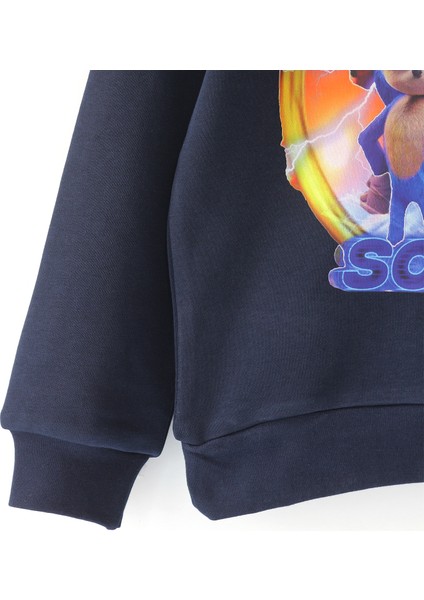Kirpi Sonic Baskılı Erkek Çocuk Sweatshirt Sonik Çocuk Basic Sweat 5-12 Yaş Lacivert 001-0002107 modelleri