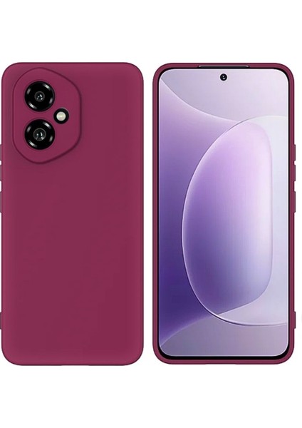 Honor 400 Uyumlu Silikon Kılıf - Kamera Korumalı Esnek Pastel Renk Kapak - Bordo