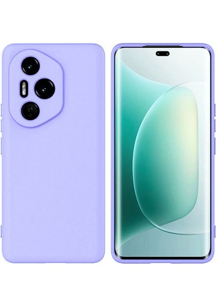 Honor 400 Pro Uyumlu Silikon Kılıf - Kamera Korumalı Esnek Pastel Renk Kapak - Lila