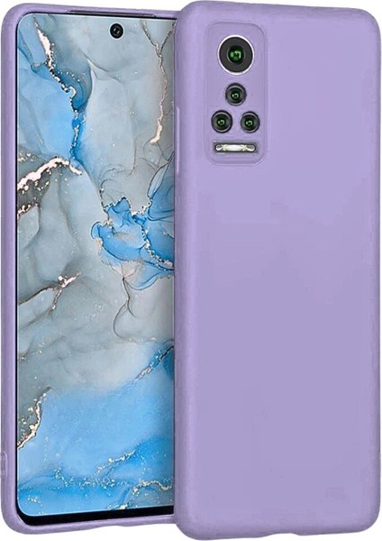 General Mobile Gm 22 Pro Uyumlu Silikon Kılıf - Kamera Korumalı Esnek Pastel Renk Kapak - Lila