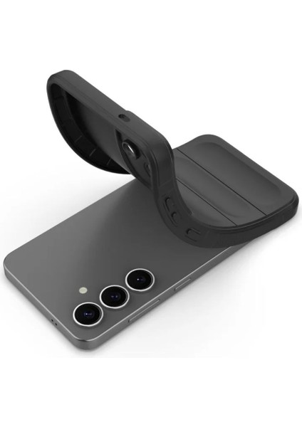 Samsung Galaxy A56 Uyumlu Silikon Kılıf - Kamera Korumalı Esnek Yeni Nesil Airbag Kapak - Yeşil modelleri