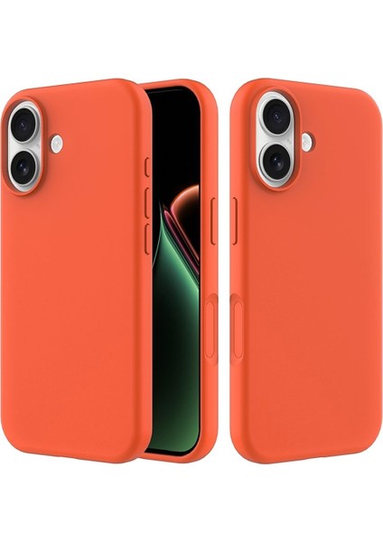 Apple iPhone 17 Uyumlu Silikon Kılıf - Kamera Korumalı Esnek Pastel Renk Kapak - Turuncu