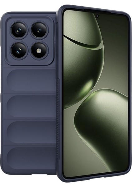 Xiaomi 14T Uyumlu Silikon Kılıf - Kamera Korumalı Esnek Yeni Nesil Airbag Kapak - Lacivert