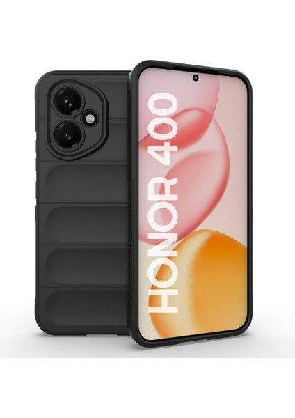 Honor 400 Uyumlu Silikon Kılıf - Kamera Korumalı Esnek Yeni Nesil Airbag Kapak - Siyah