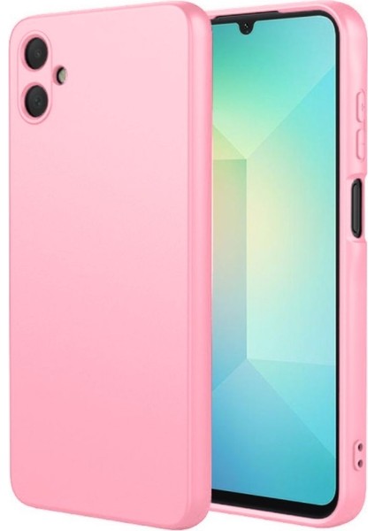 Samsung Galaxy A07 Uyumlu Silikon Kılıf - Kamera Korumalı Esnek Pastel Renk Kapak - Pembe